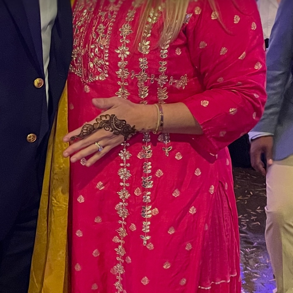 Only Pink Long Sleeve Dress with Silver Details